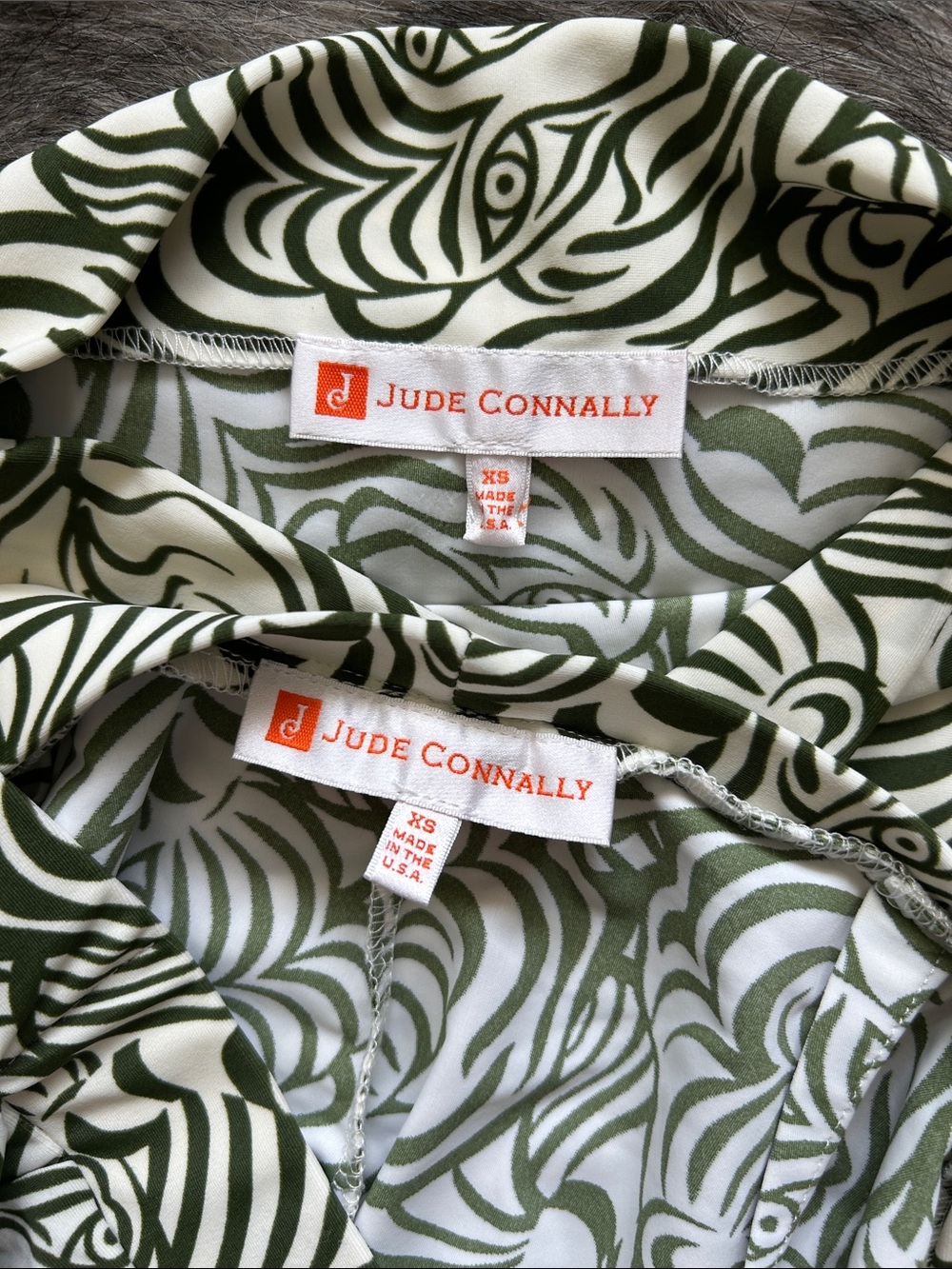 Jude Connally Cropped Pants & Short Sleeve Set Hidden Tiger Cream Green XS - Picture 14 of 16
